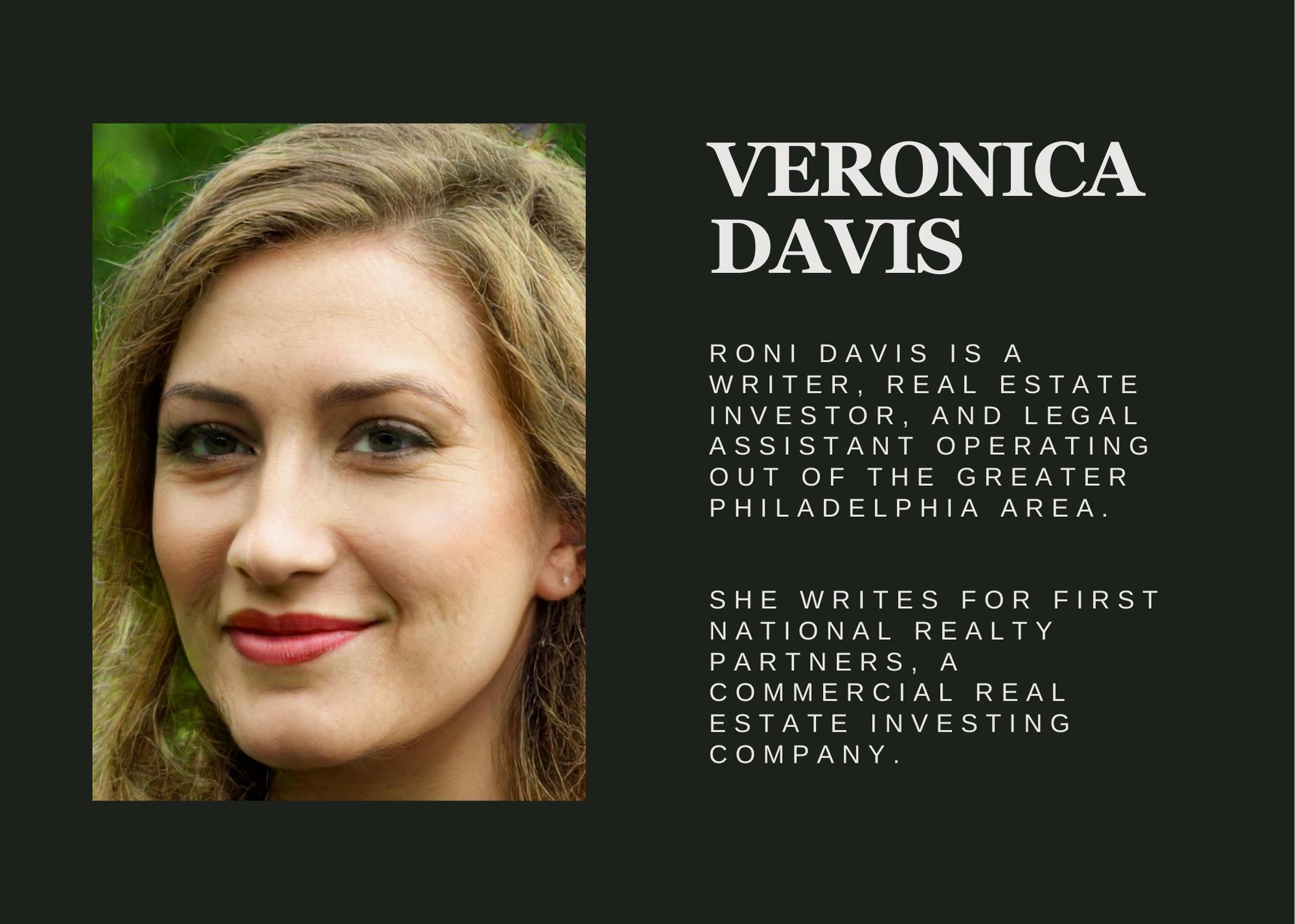 Author Veronica Davis, a white woman in a garden with light brown hair